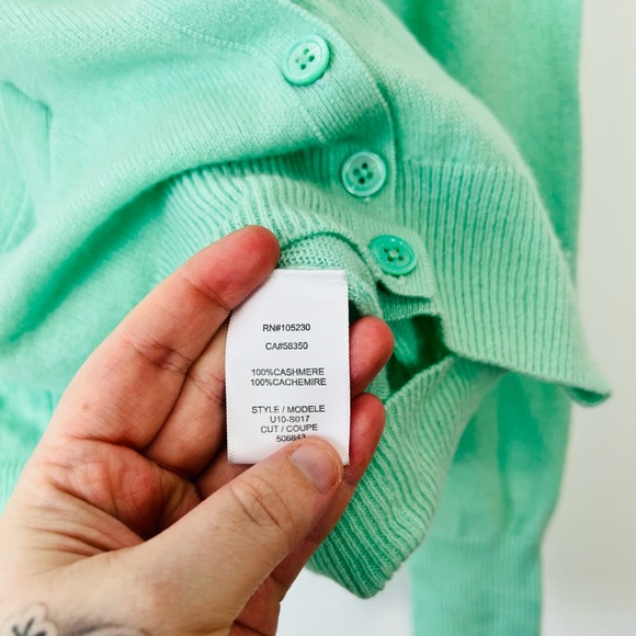 Equipment Turquoise Blue 100% Cashmere Knit Relaxed Fit Cardigan UK XS - Picture 5 of 11